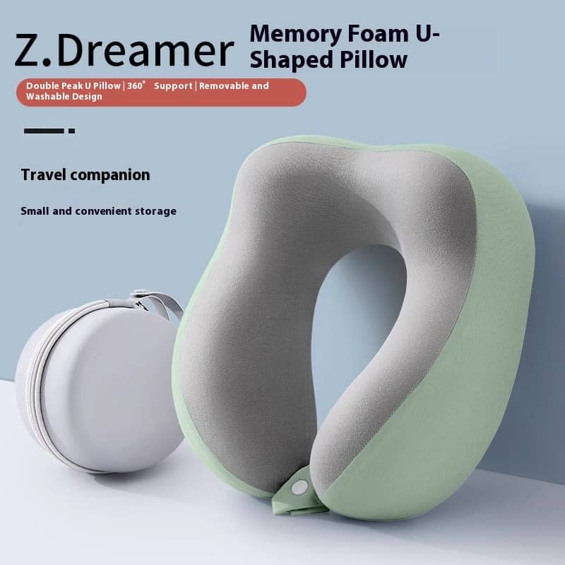 Memory Foam U-Shaped Neck Pillow – Ergonomic Travel Pillow for Cervical Support & Comfort