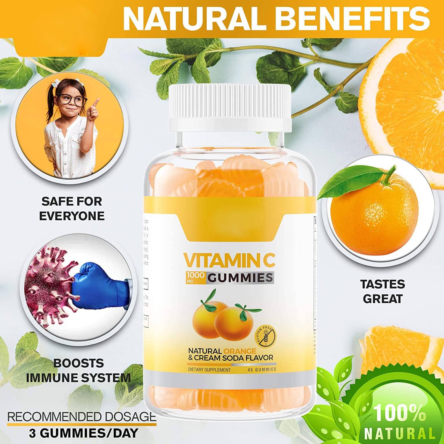 Vitamin C Capsules – Immune Support & Antioxidant Supplement for Daily Health (60 Capsules)