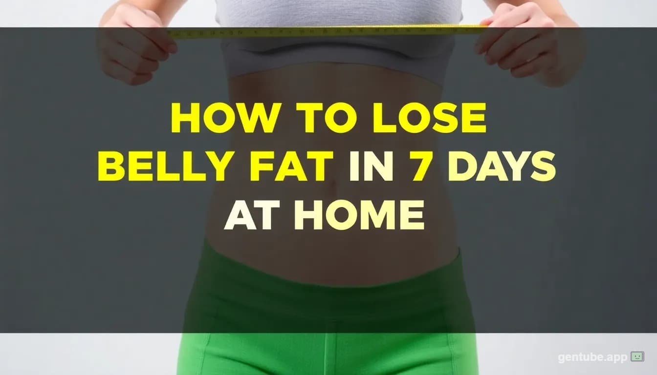 How to Lose Belly Fat in 7 Days at Home